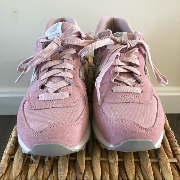 New Balance 574 Light Pink Shattered Pearl Lace Up Sneakers 6.5 - Picture 4 of 8